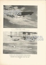 RIGID NAVAL NAVY PATROL F2A FLYING BOAT BOMB SUBMARINE  ILLUSTRATION PRINT