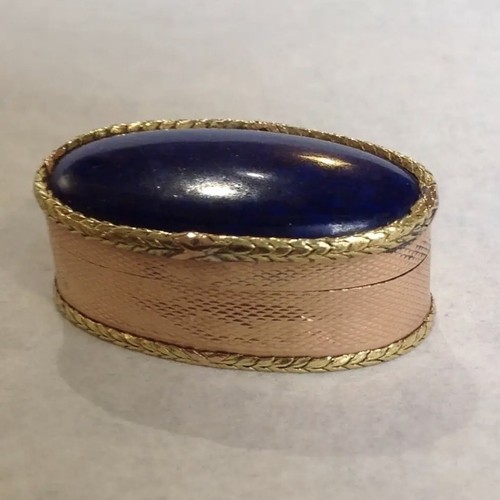 Lapis snuff box 18k - snuff,