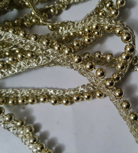 Yard gold beads pearls on - 1,