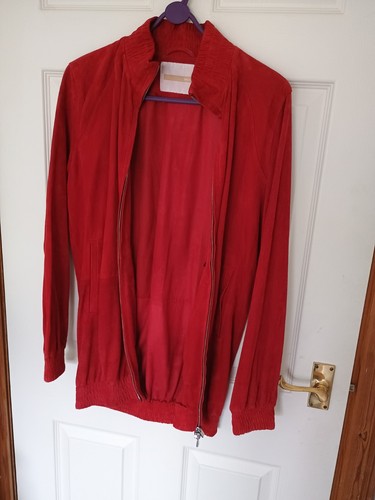 Vintage red suede leather - vintage,