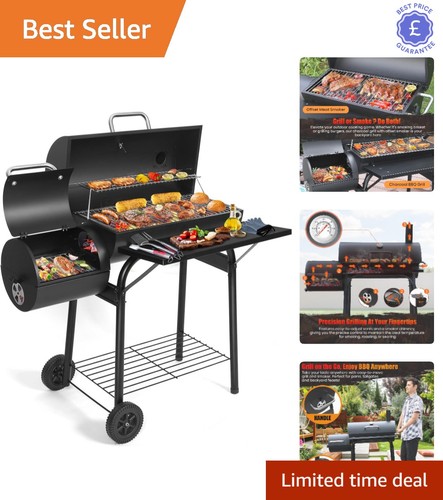 Charcoal bbq grill with offset - charcoal,