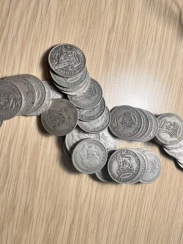 Silver shillings coins job - shillings,