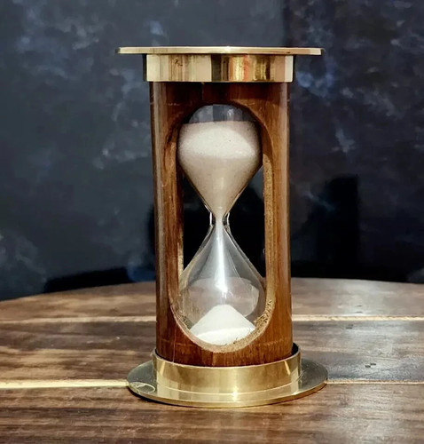 Sand timer brass - brass, 1