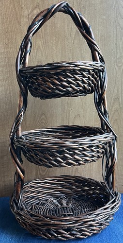 Vintage tier wicker basket - 3,