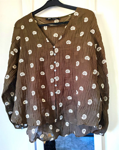 Zara women brown white - women’s, brown/white