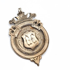 Solid Silver Cricket Club Medal Fob Pocket Watch Hallmarked 1925 Nacton Rd