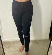 Black Ripped Skinny Jeans Size
