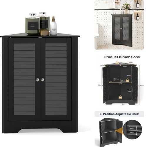 Elegant black corner storage - corner,