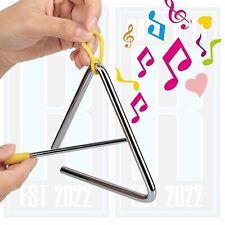 Metal Music Triangle Percussion Instrument Musical with Beater Kids Adults