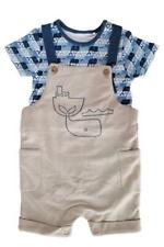 Ex NXT Baby Boy Whale Nautical Summer Dungarees & Bodysuit Outfit N/B - 36 Mth