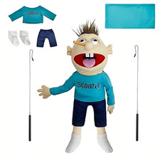 Jeffy Puppet Scooter with 2 Rods Plush Puppet Toy for Kids Gift-Free Delivery