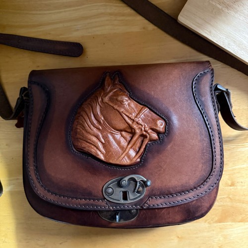 Vintage hand tooled leather - hand,