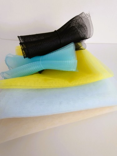 Crin tulle fabric remnant - crin,