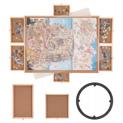 Rotatable wooden jigsaw puzzle - rotatable,
