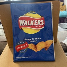 VINTAGE WALKERS CRISPS PACKET CHEESE AND ONION HELIX PENCIL CASE 1995