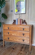 Art deco oak chest - oak,