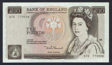 GB QEII - 1980 SOMERSET B347 - £10 TEN POUNDS BANKNOTE - BETTER GRADE NOTE