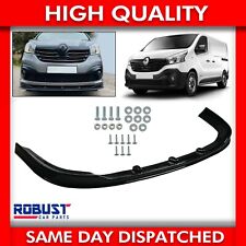 FOR RENAULT TRAFIC VAUXHALL VIVARO FRONT BUMPER LIP GLOSS BLACK SPLITTER SPOILER