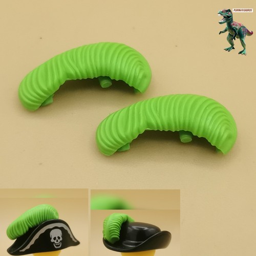 Playmobil green feather - x2,