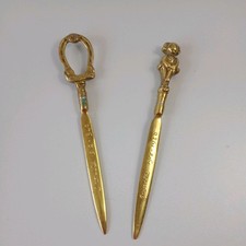 Pair of Antique Brass Letter