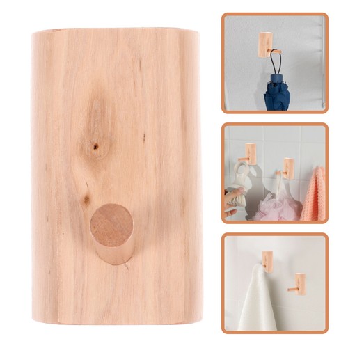 Khaki decorative wood hooks - khaki,