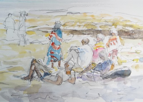 Original watercolour relaxing - original, watercolour,'relaxing