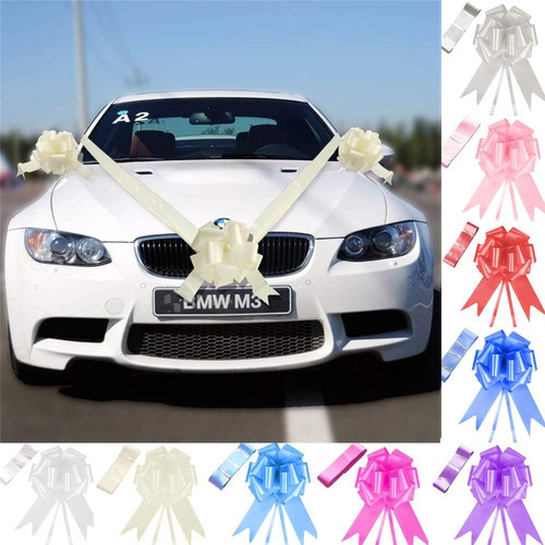 Bows ribbon wedding car - 3,