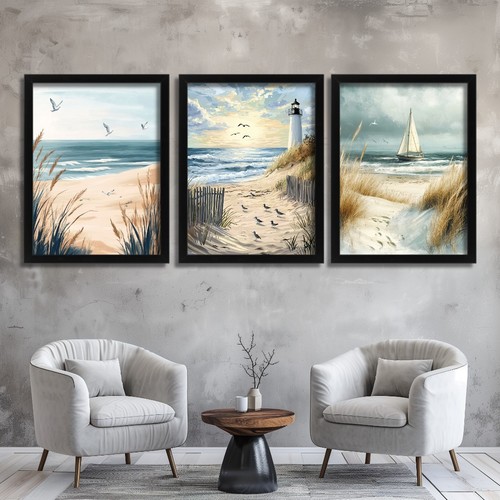 Set coastal beach wall - set,