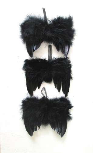 Pack black feather - black, angel