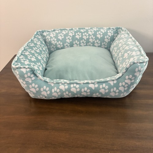 Small dog bed teal - bed, white
