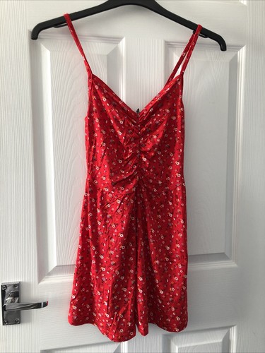 Ladies red strappy mini - red,
