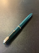 parker fountain pen green slimfold lady No5 spare or repair gold nib originally 