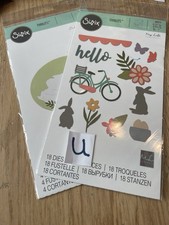 2 Sizzix Thinlets Die Cutters Swans And Hello Spring