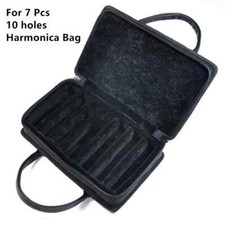 10Holes Harmonica Case Diatonic Harmonica Case for 7pcs Blues Mouth Organ Bag UK