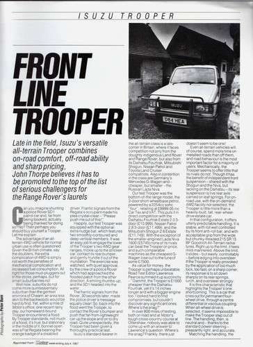 Isuzu trooper swb - 2.2,