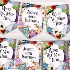 Alice In Wonderland Bunting