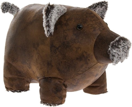 Faux leather brown piggy - leather, pig