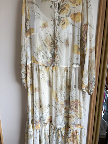 Ivory floral collared - h&m,