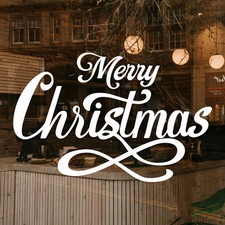 Christmas Window Wall Stickers MERRY CHRISTMAS Shop Window Display  Transfers 21