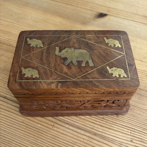 Vintage wooden elephant - vintage,