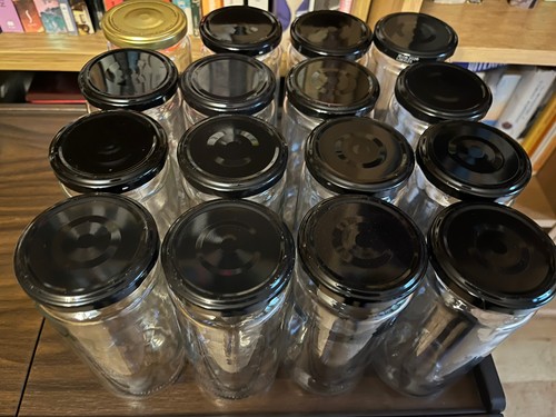 Large glass jam chutney - glass,