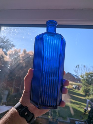 Huge cobalt blue ribbed - huge,