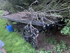 4 wheel Coal trailer Farm cart straw shepherd hut base Living Wagon Flat Bed