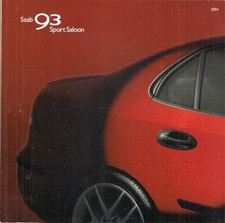 Saab 9-3 Sport Saloon 2003-04 UK Market Sales Brochure Aero Vector Arc Linear