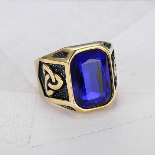 Men stone celtic knot signet - celtic,