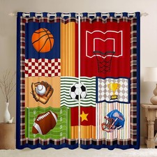 Boys Football Window Curtain