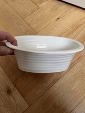 Sophie Conran for Portmeirion Ripple white oval Small Pie Dish Serving Dish 8”