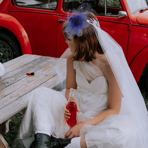 Women mesh fascinator - mesh,