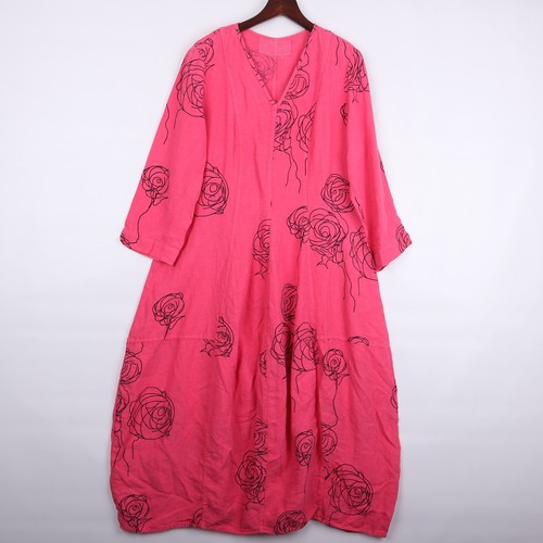 Grizas floral rose print - rose, 100%
