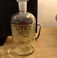 vintage apothecary jar etched nitric acid